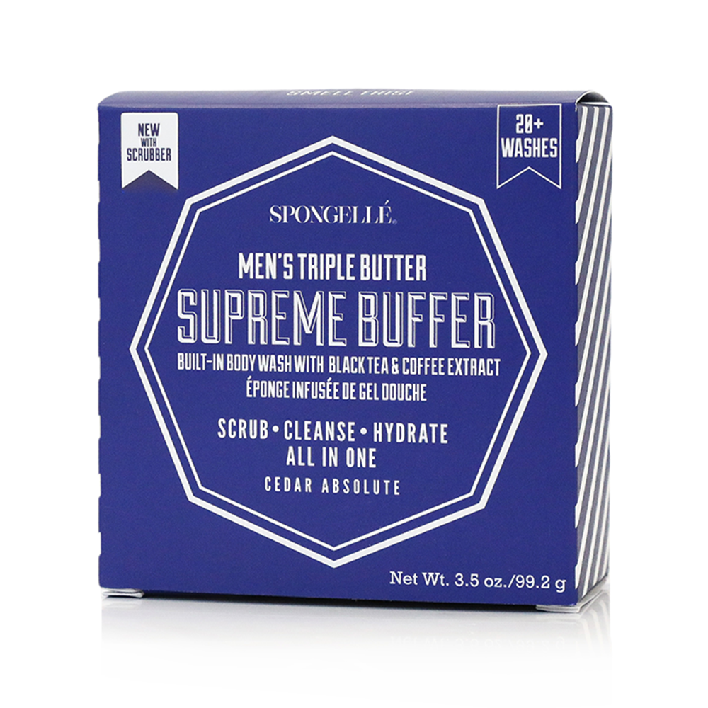 Spongellé Men's Supreme Body Buffer — Cedar Absolute