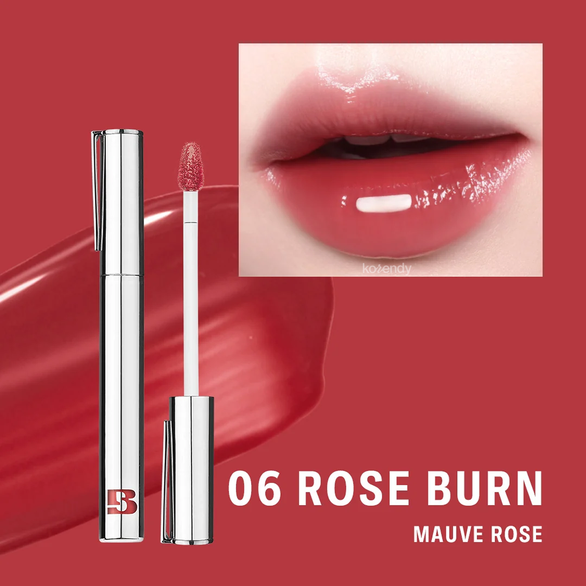 Braye Thin Glow Tint 2X Lip Tint with Apricot Kernel Oil, #06 Rose Burn 3.4g