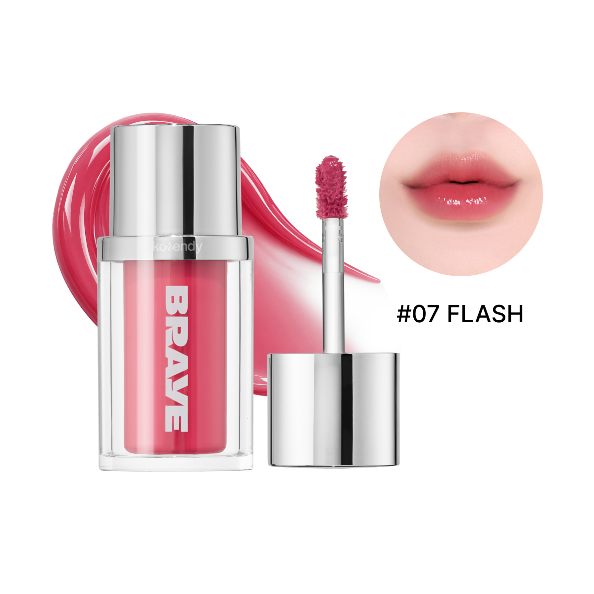 Braye Volume Plumping Tint 3.5g - Glossy Sheer Lip Color, Shade 07 Flash