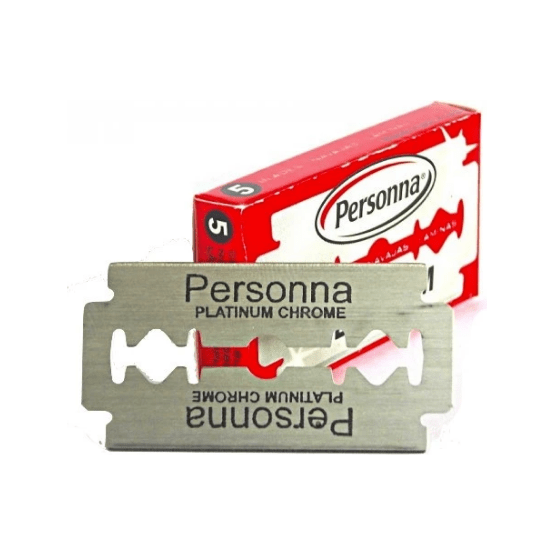 Personna Red Stainless Steel Double Edge Razor Blades - 5 Pack