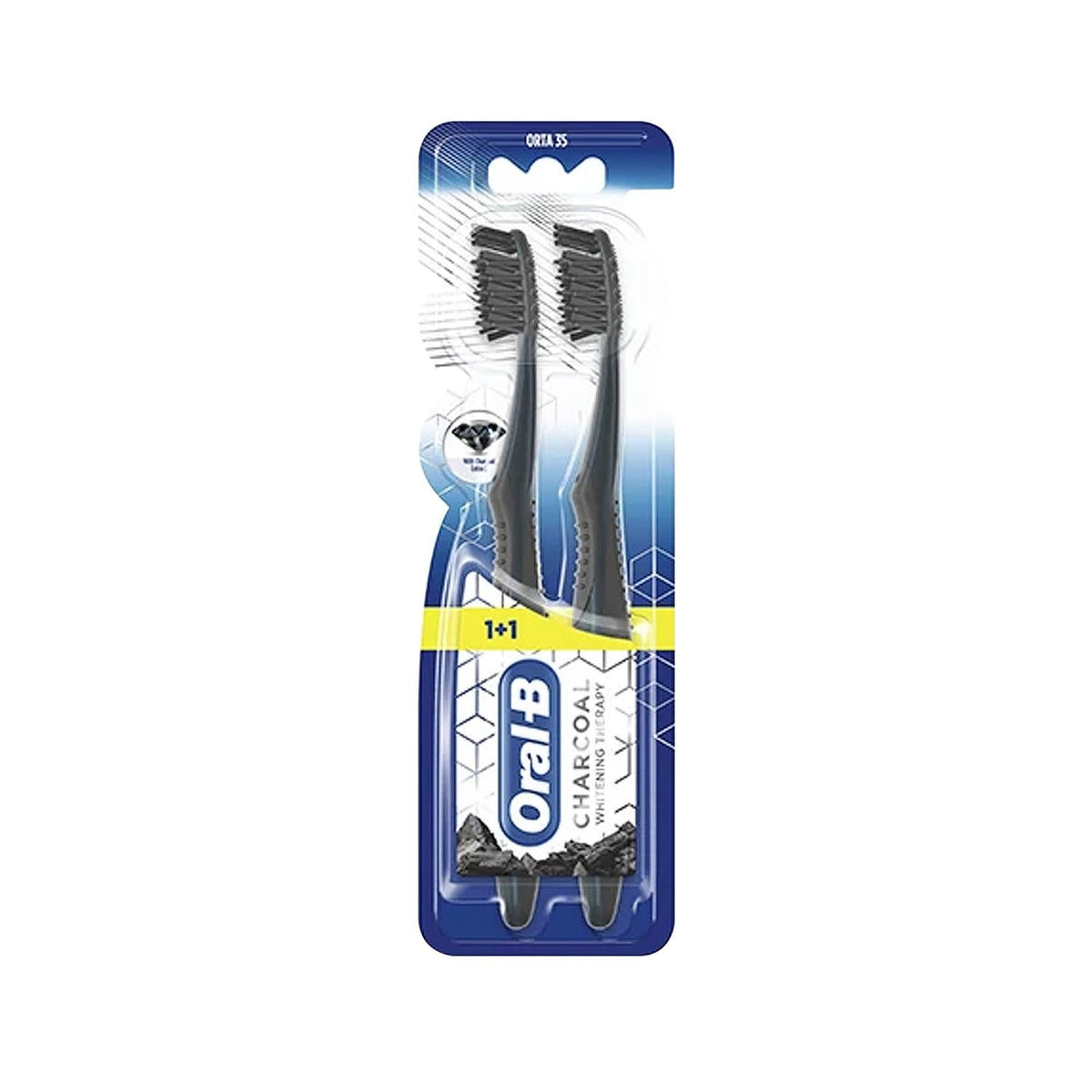 Oral-B Charcoal Whitening Therapy Manual Toothbrush, 2 Pack