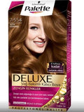 Palette Deluxe Golden Caramel Hair Dye 7-554 - Permanent Hair Color with Post-Dye Care