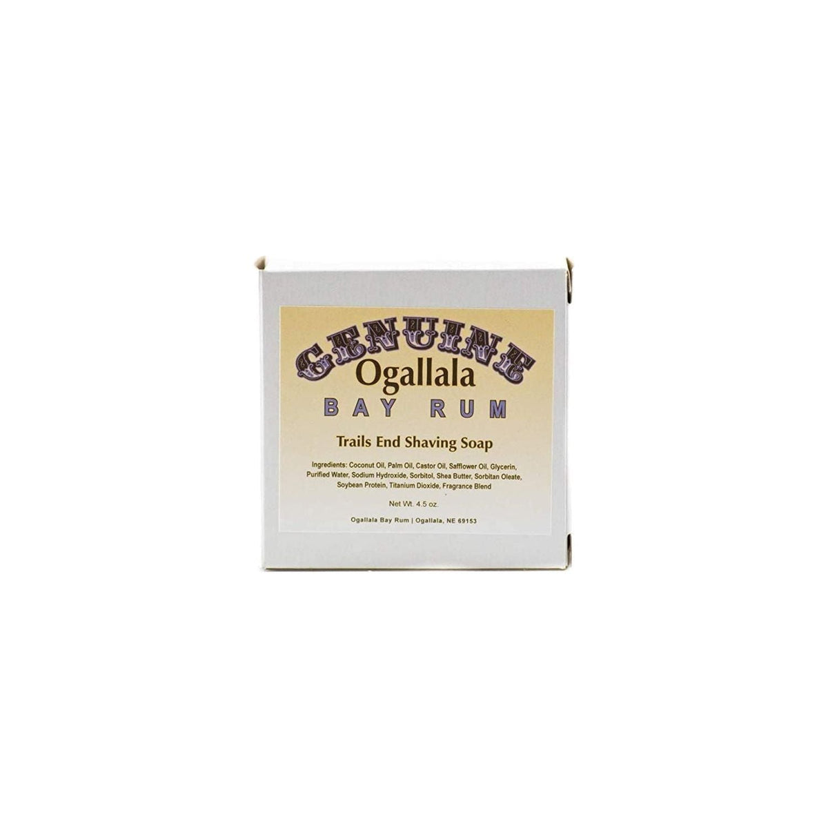 Ogallala Bay Rum Trails End Shaving Soap 4.5 Oz