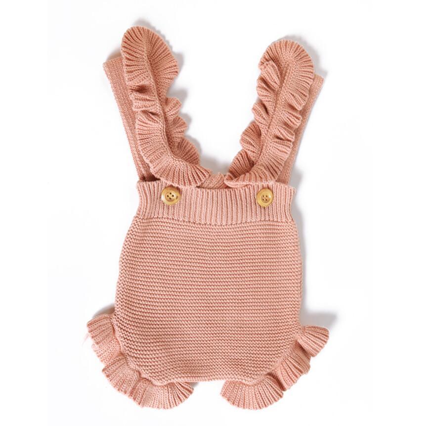 Baby Girl Knitted Clothes Rompers Jumpsuit Cotton Infant Baby Girl Romper In Retro Style For Girls