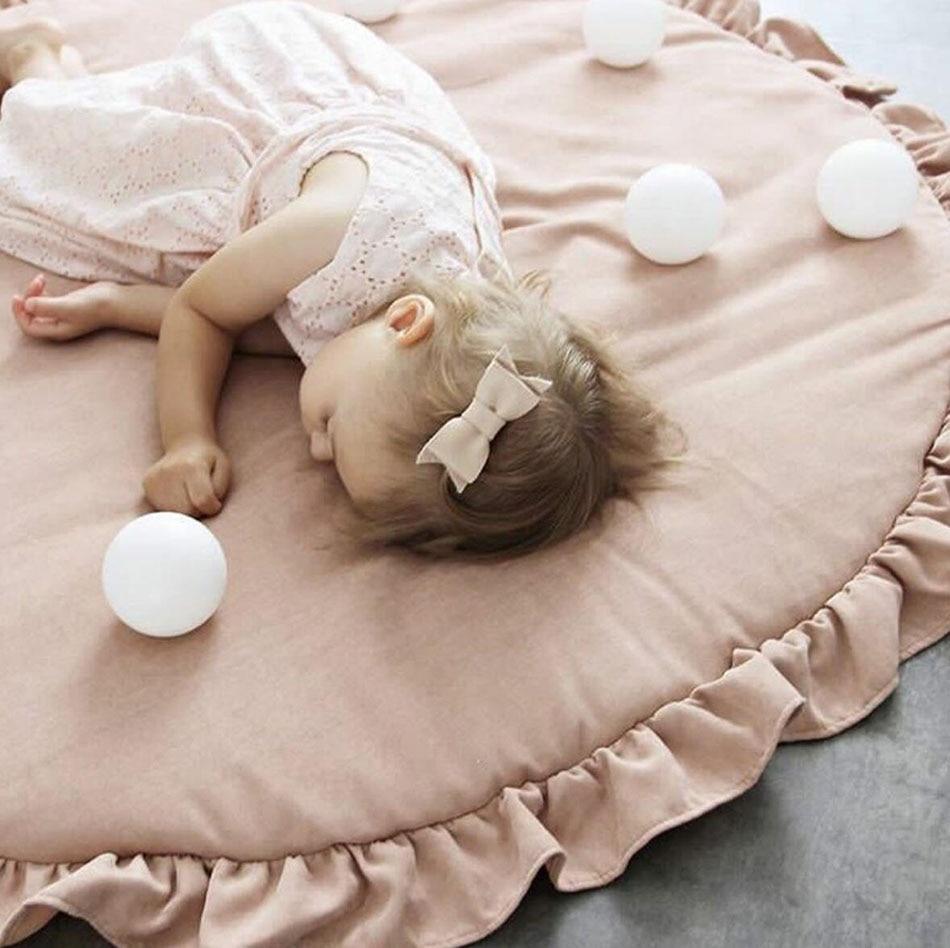 Baby Toys Mat Kids Rug Baby Play Mat Newborn Padded Children' Mat Soft Cotton Crawling Mats Round Carpet Room Decor For Baby