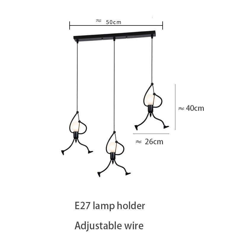 Industrial Metal Pendant Light, Creative Cartoon Ceiling Light Fixture, Indoor Hanging Lamp, Modern Minimalist Lamps for Bedrooms Loft Study Restaurant Entryway Foyer, E27 Great decoration for Bedroom and Kids Room
