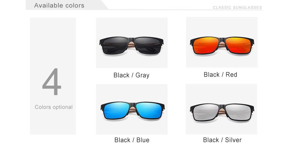 Luxury  Bamboo Wood Design Polarized Elegant High Quality Men Sunglasses Mirror Lens Handmade Fashion UV400 Eyewear Accessories