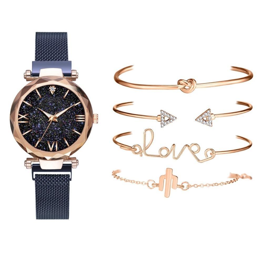 New STEVVEX Luxury Women Watches Magnetic Starry Sky Female Clock Quartz Wristwatch Fashion Ladies Wrist Watch For Women and Girls