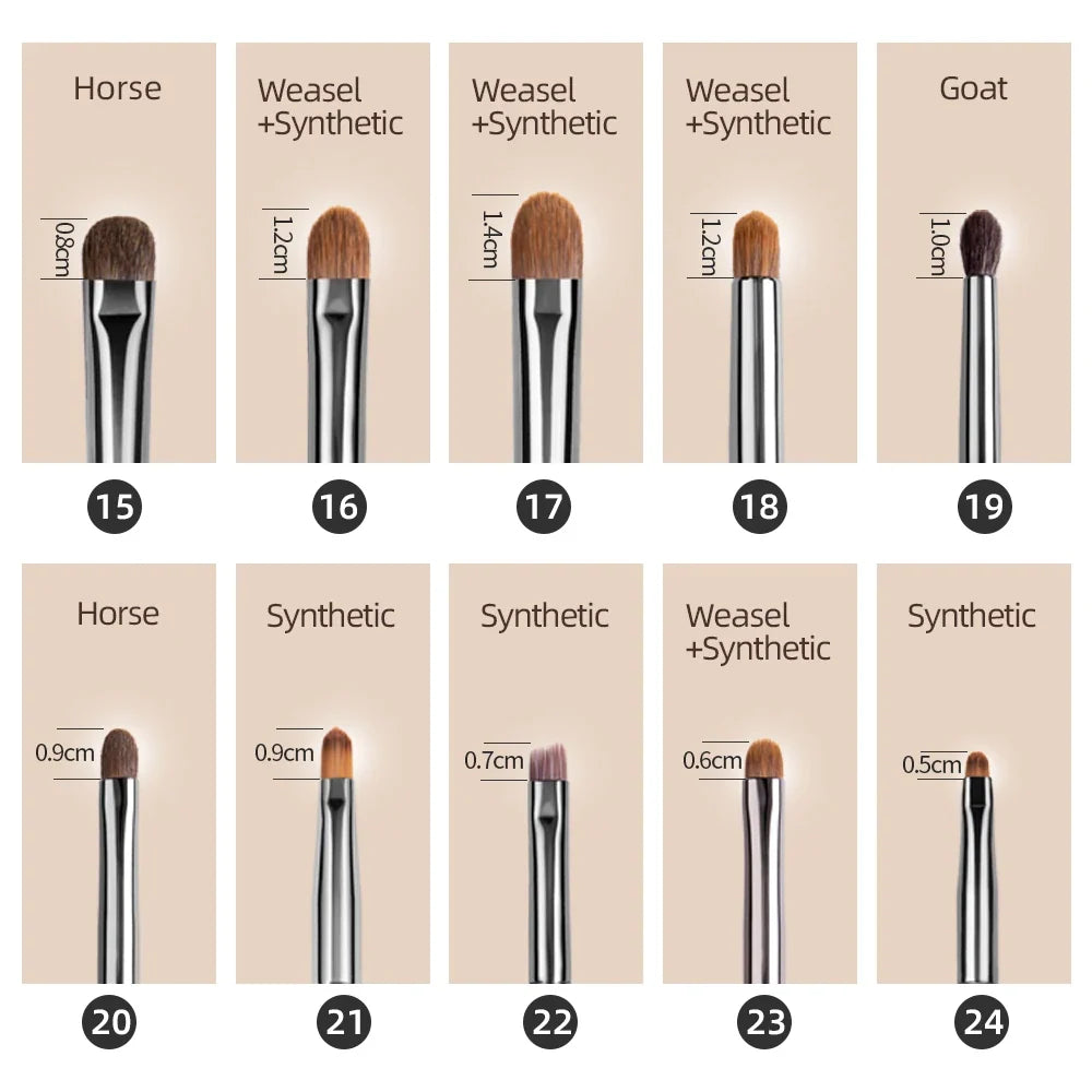 OVW Natural Goat Hair Eyeshadow Professional Makeup Brushes Crease Blending Shader kist dlya teney brovey brochas maquillaje 1pc
