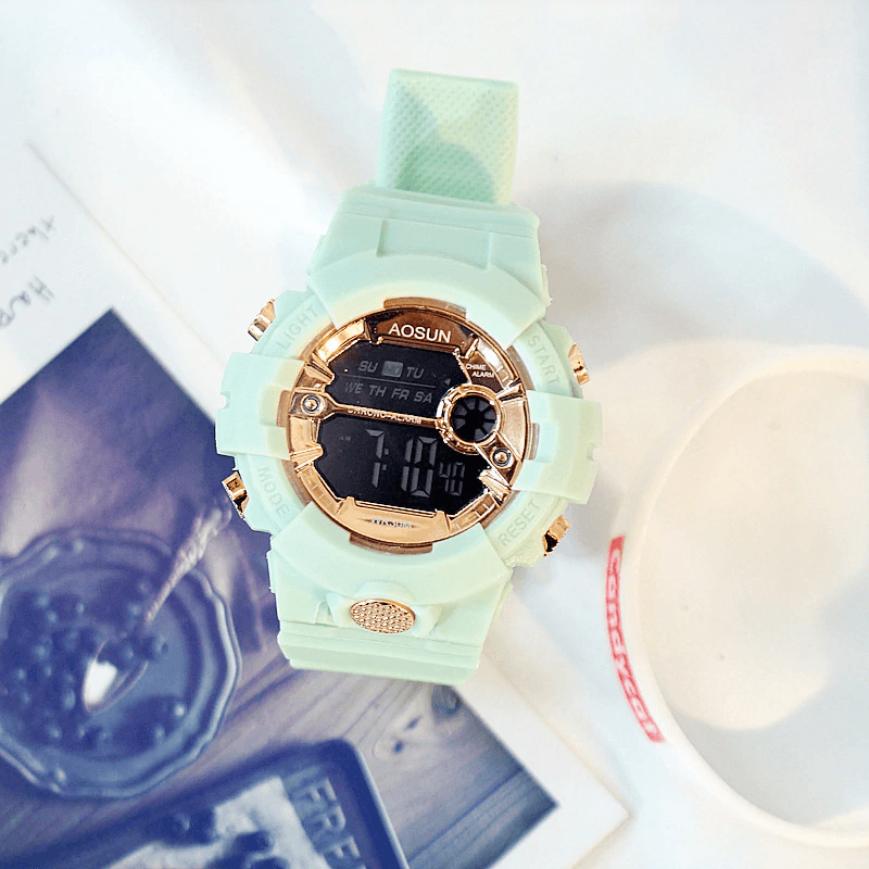 Electroic Shock Digital Watch Unisex Sports Waterproof  Watch With LED Colorful Mode Wristwatch For  Men and woman