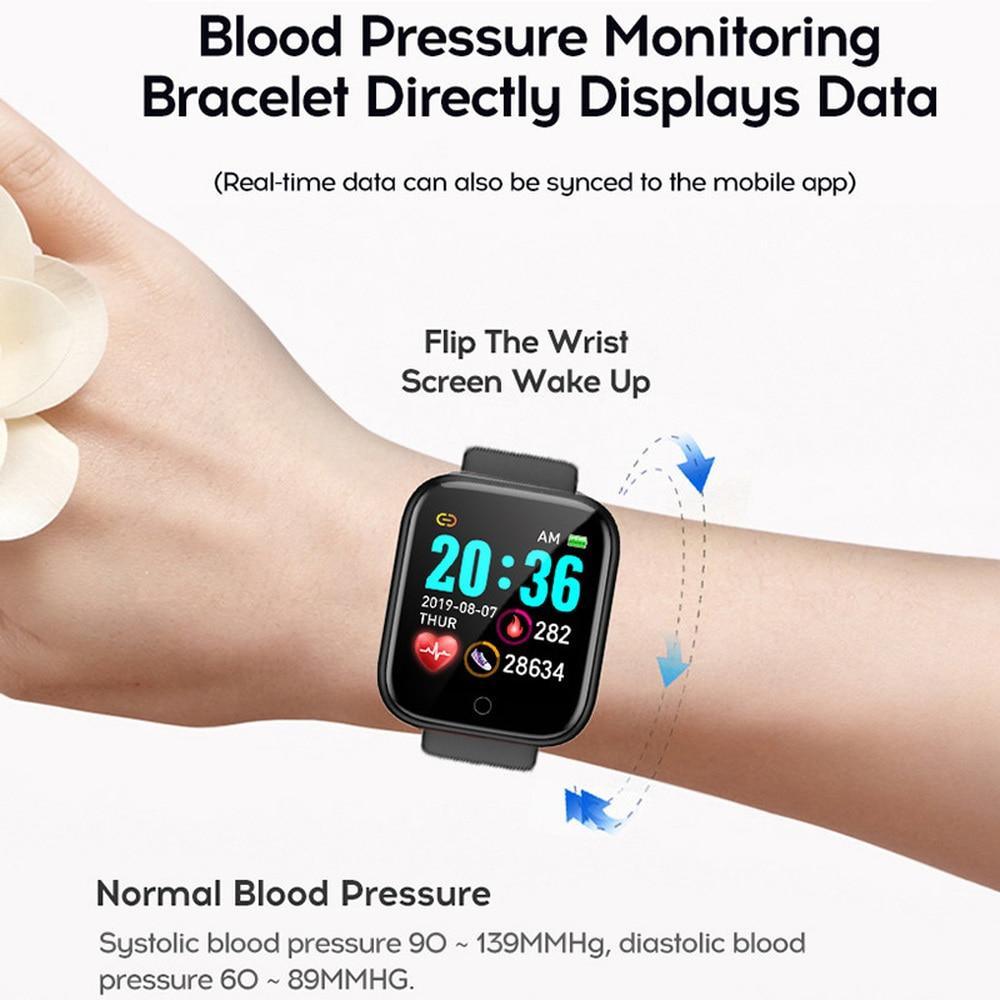 Elegant Popular Smart Watch For Women and Men D20 Pro Men Smartwatch for IOS and Android Sistems With Heart Rate Monitor Blood Pressure Sports Tracker Wristband