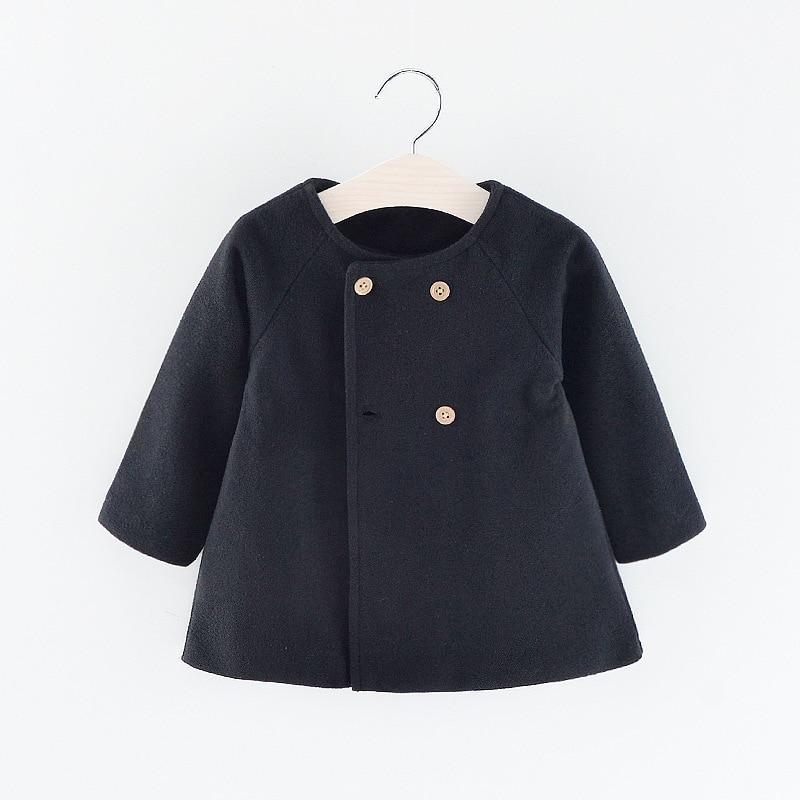 Modern Trend New Baby Girl  Woolen Long Coat for Girls Windproof Made For Autumn and Winter Season