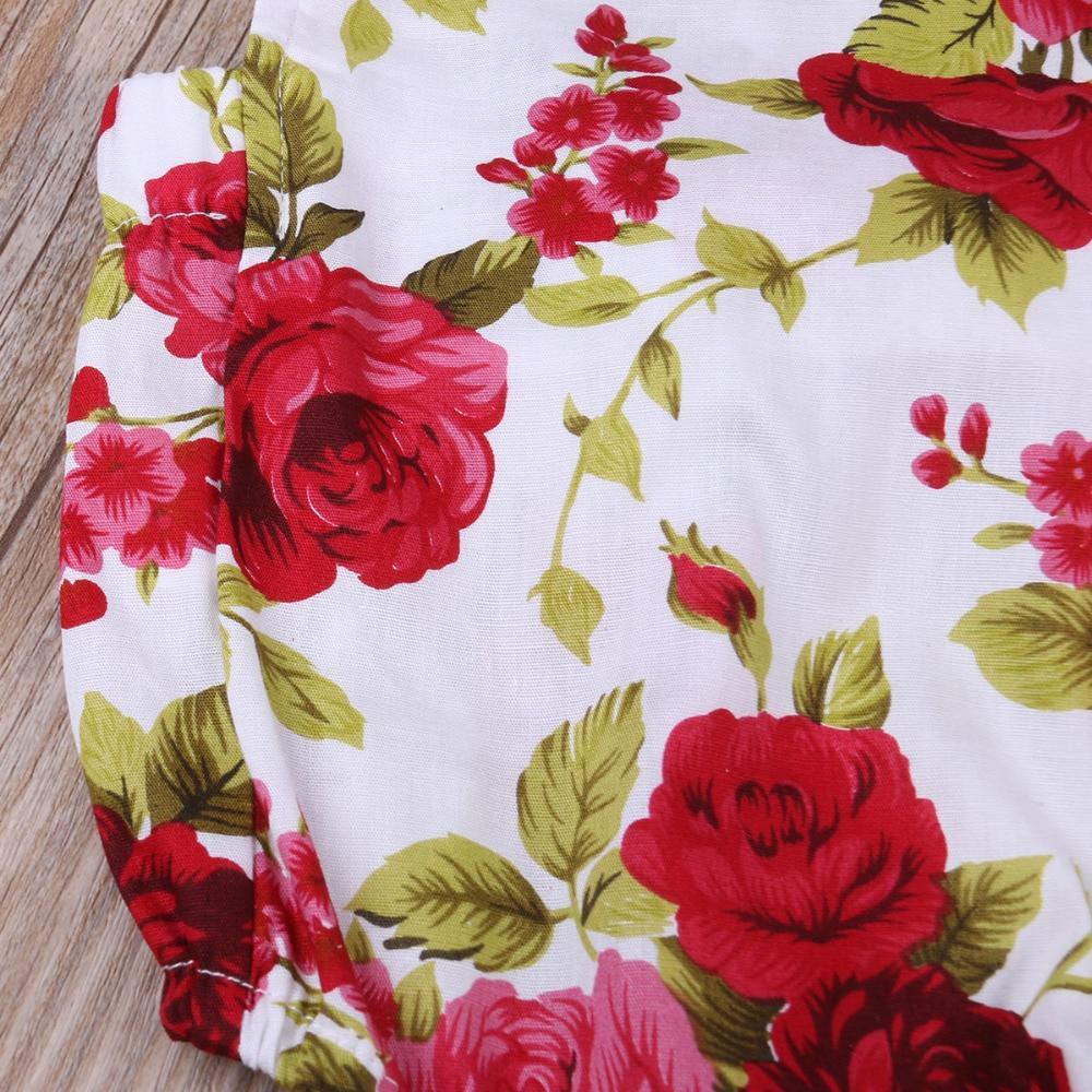 Luxury Modern Cute Floral Romper Baby Girls Clothes Jumpsuit Romper Headband Toddler Dress With Bow For Girls
