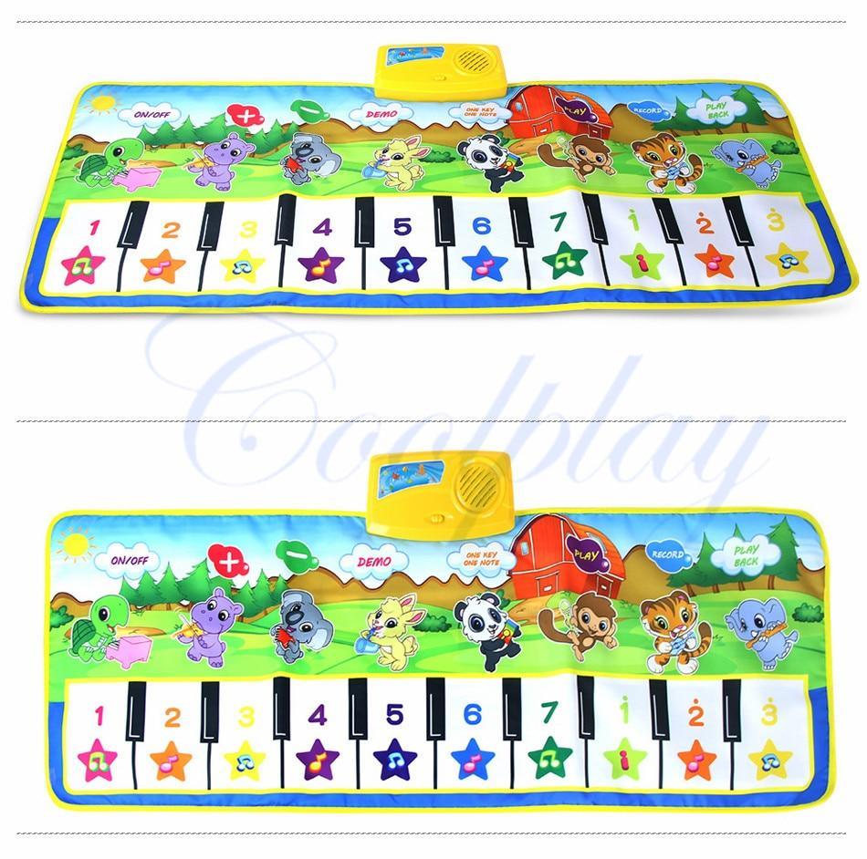 Musical Mat With Animal Voice Baby Piano Playing Carpet Music Game Instrument Toys Early Educational Toys For Kids
