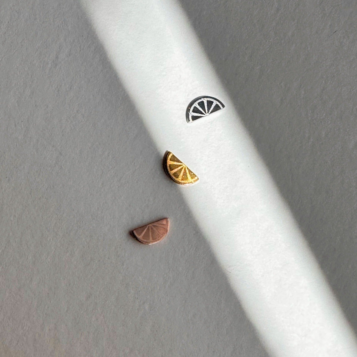 Lemonade & Pink Lemonade Metal Stud Earrings