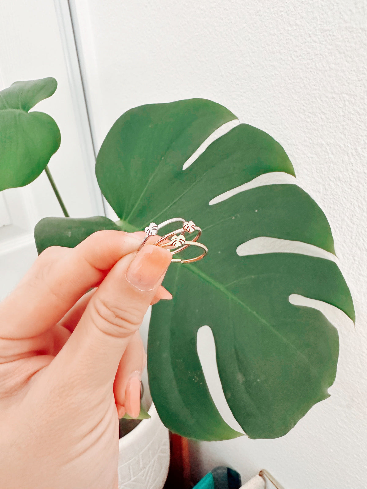 Monstera Deliciosa Dainty Minimal Plant Ring
