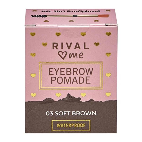Rival Loves Me Waterproof Eyebrow Pomade with Professional Brush - Long Lasting Brow Pomade for Defined Brows