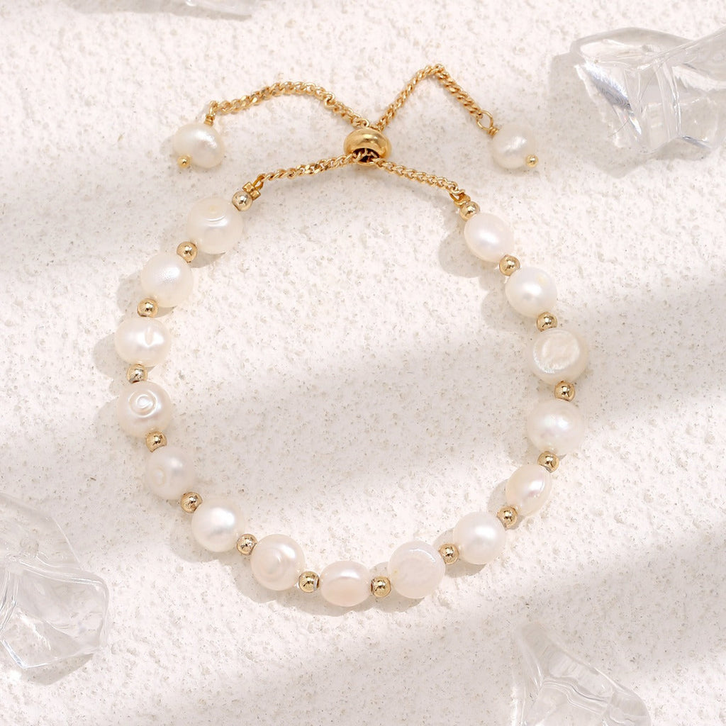 Retro Freshwater Pearl Pull Bracelet