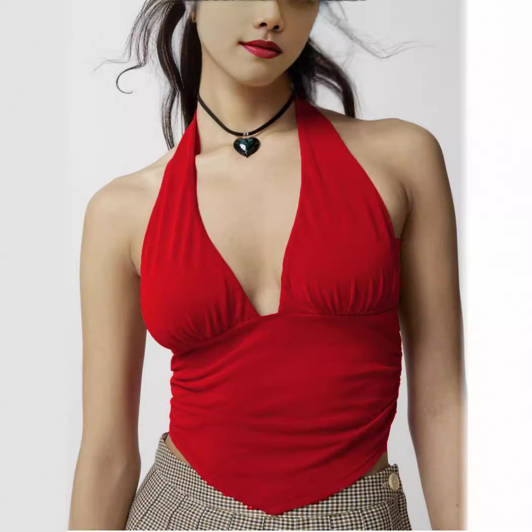 Euro-American Hot Girl Halter Vest