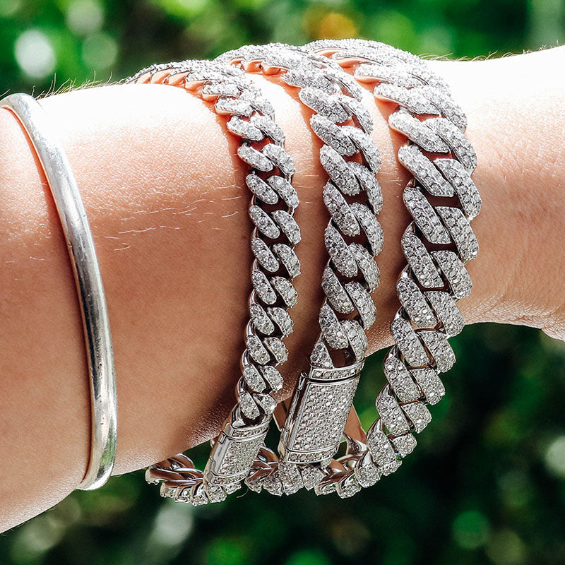 Silver Cuban Link Hip Hop Bracelet