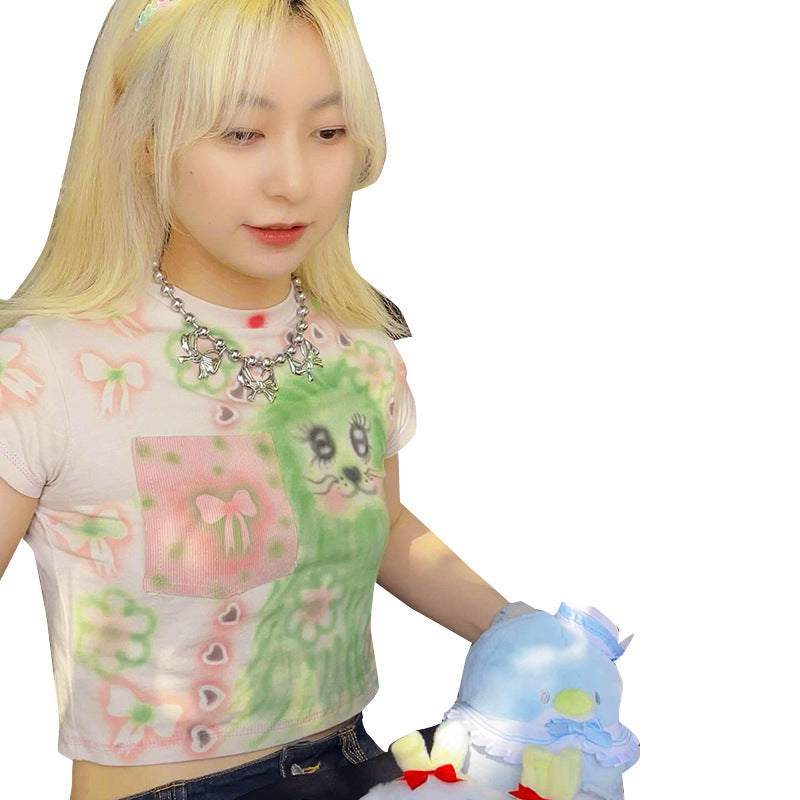 Euro-American Cute Crop Top