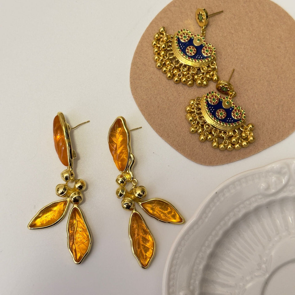Transparent Leaf Earrings