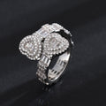 Copper Zircon Heart-shaped Irregular Ring