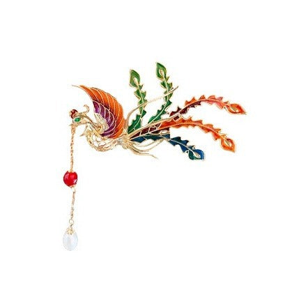 Phoenix Tassel Brooch