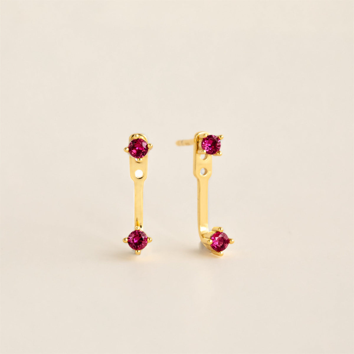 Twelve Birthstone Ear Studs