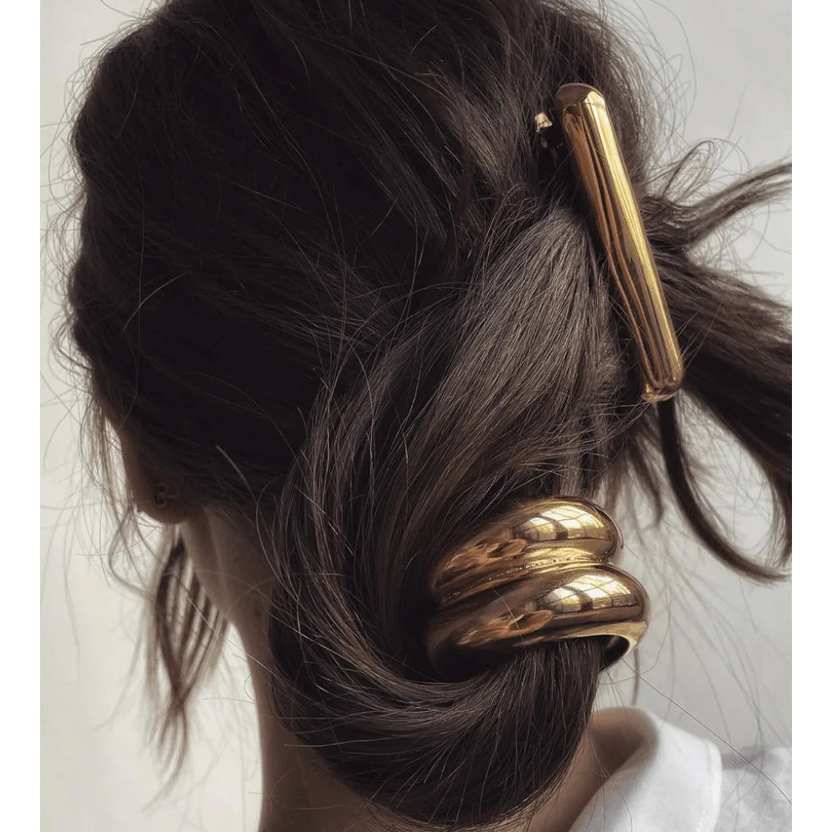 Personalized Glossy Elastic Hair Ring Female Geometry