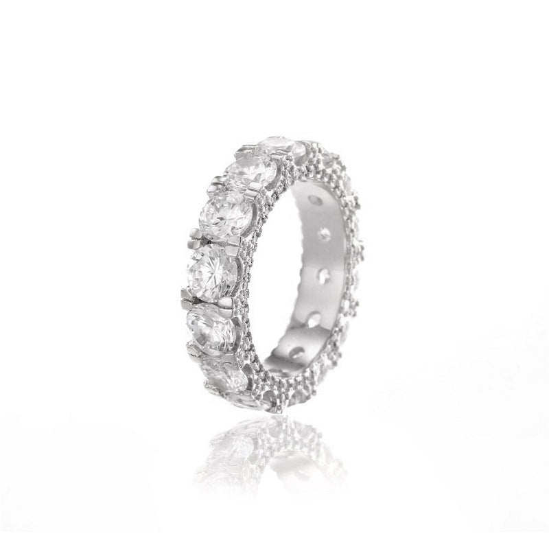 White Gold Full Diamond Women's Ring