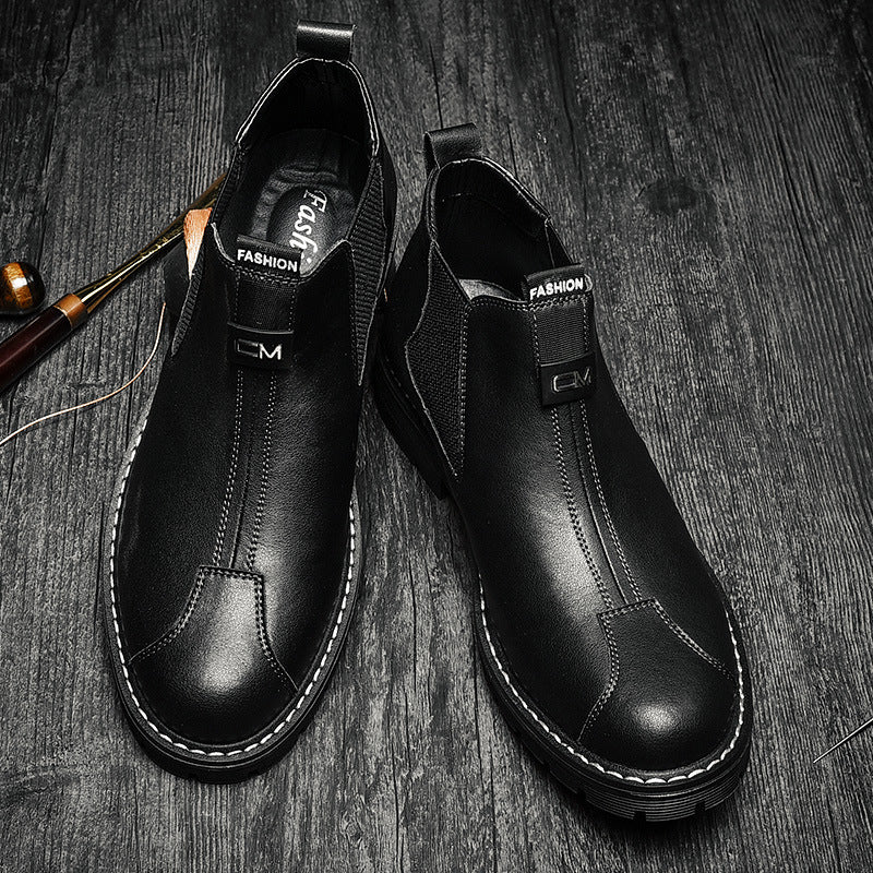 Short British Retro Platform Men's Casual Shoes