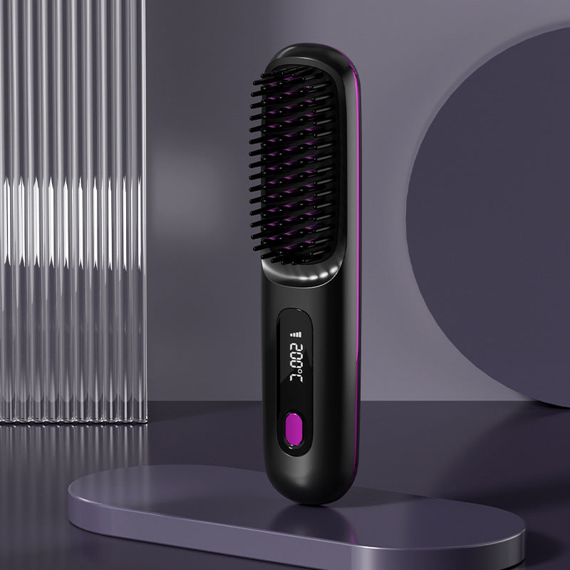 2 In 1 Wireless Hair Straightener USB Charging