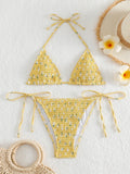 High-Grade Floral Bikini Swimsuit