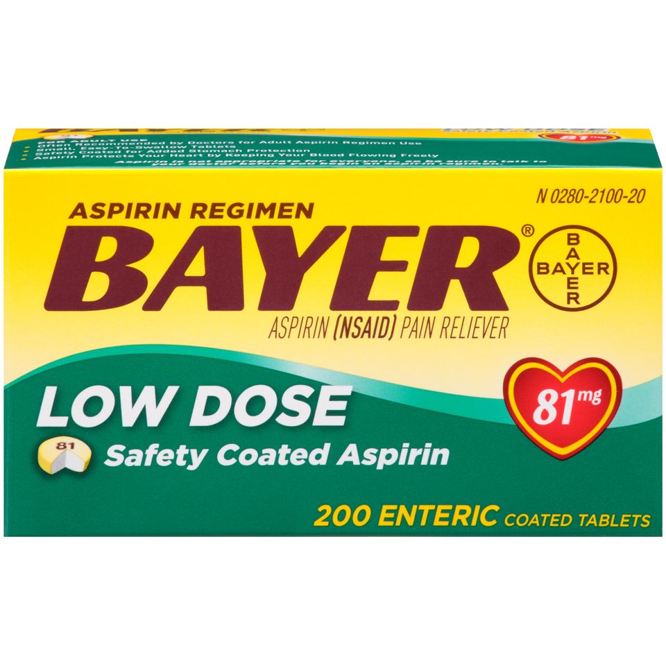 Bayer® Aspirin Regimen 81 mg Easy Open Cap Tablet, 200 EA