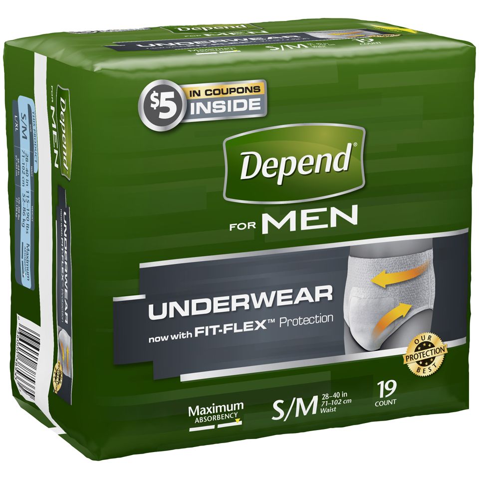 Depend® Fresh Protection™ Men's Maximum Absorbency Underwear, Small/Medium, 19-Pack