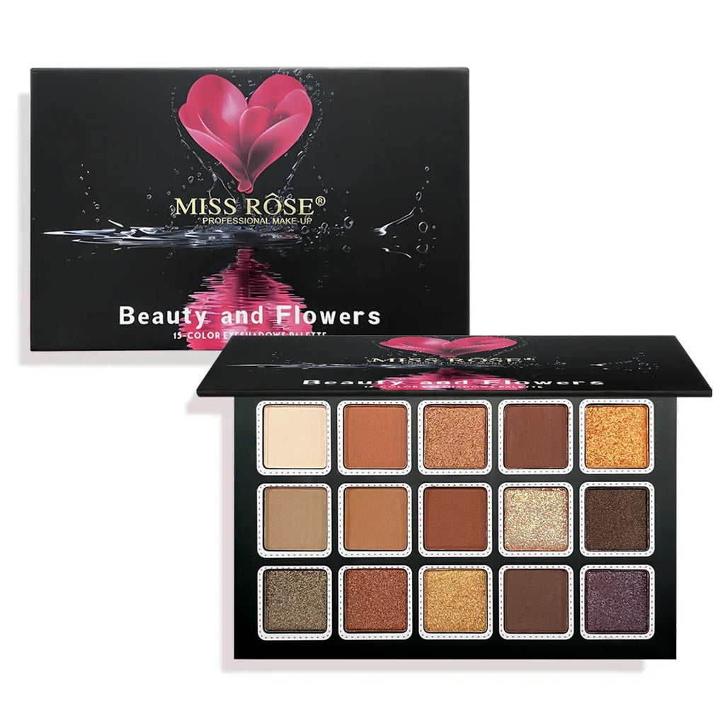 15 Colors Glitter Eyeshadow Palette Matte Waterproof Long Lasting Pressed Powder Cosmetics Kit Fashion Women Eye Makeup palette