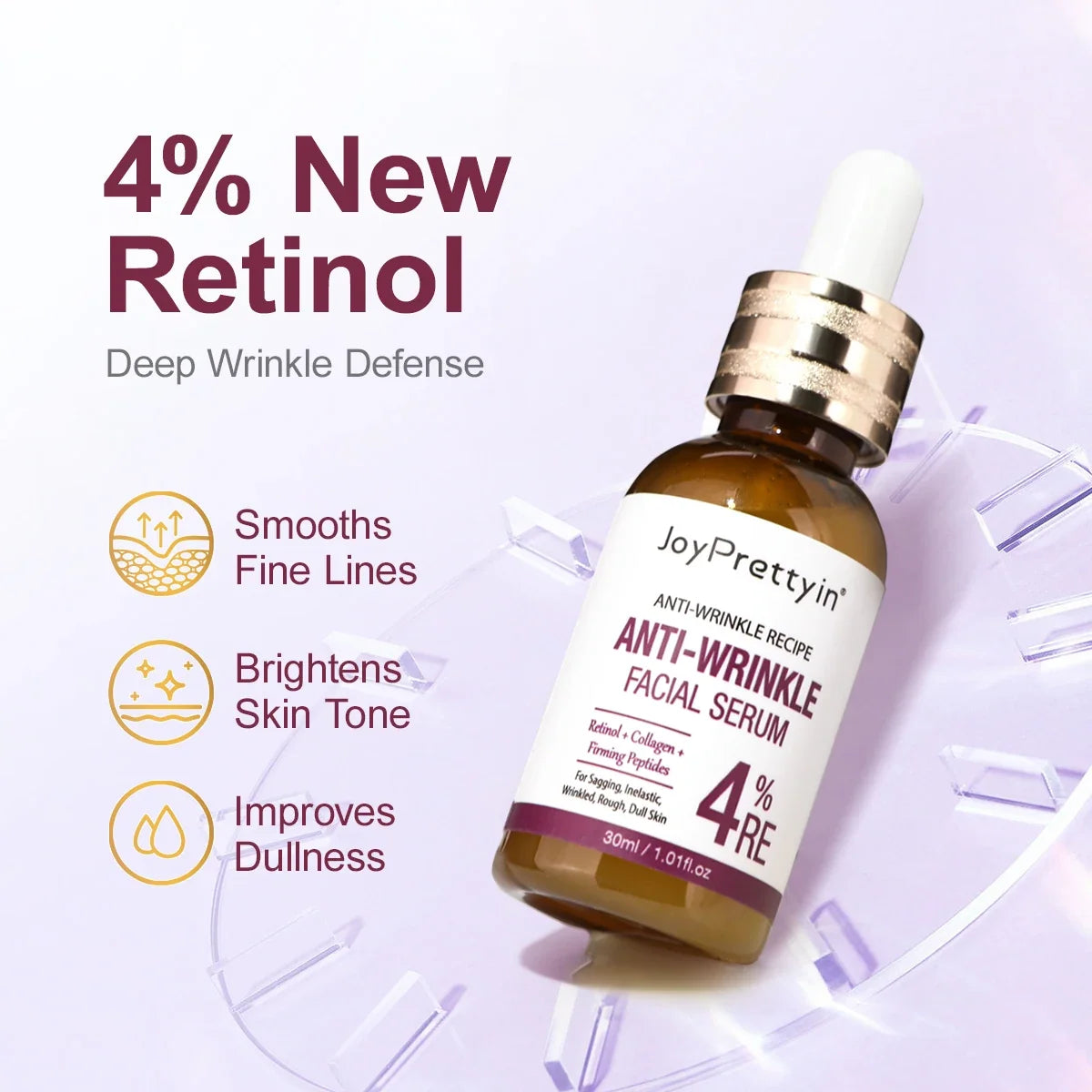 Retinol Anti Wrinkle Aging Face Serum Smooth Moisturizing Fade Fine Line Firming Nourishing Essence Moisturiz Facial Serum