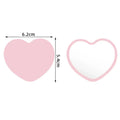 1 Pc Small Portable Heart Shape Mirrors Custom Logo Souvenir Wedding Bridesmaid Gift Ideas Wig Lash Salon Small Business Mirror