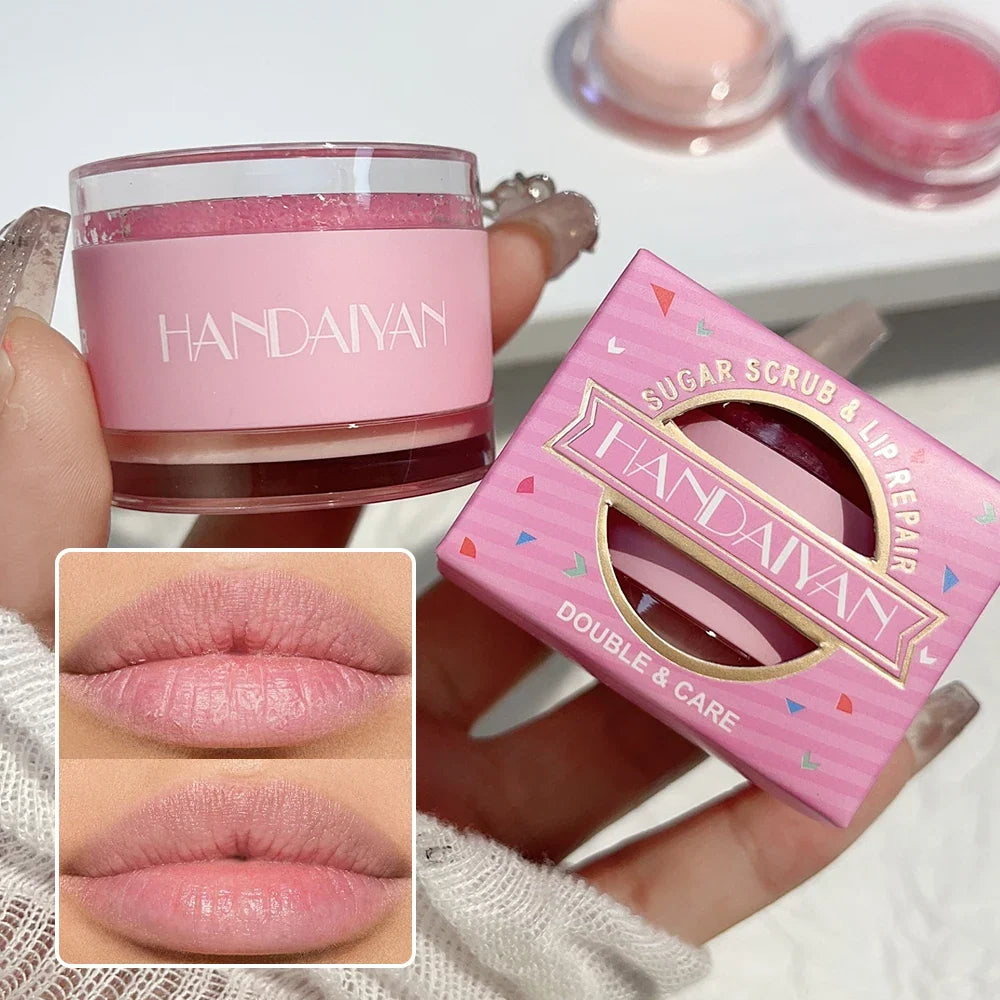 Lip Scrub for Dark Lips Pink Lips Balm Exfoliante Moisturizing Reduce Pigmentation Anti-Cracking Scrub Brighten Massage Cream