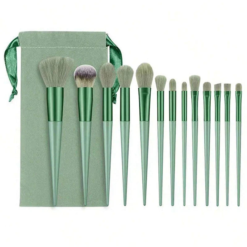 13 PCS Makeup Brushes Set Eye Shadow Foundation Women Cosmetic Brush Eyeshadow Blush Beauty Soft Make Up Tools Bag