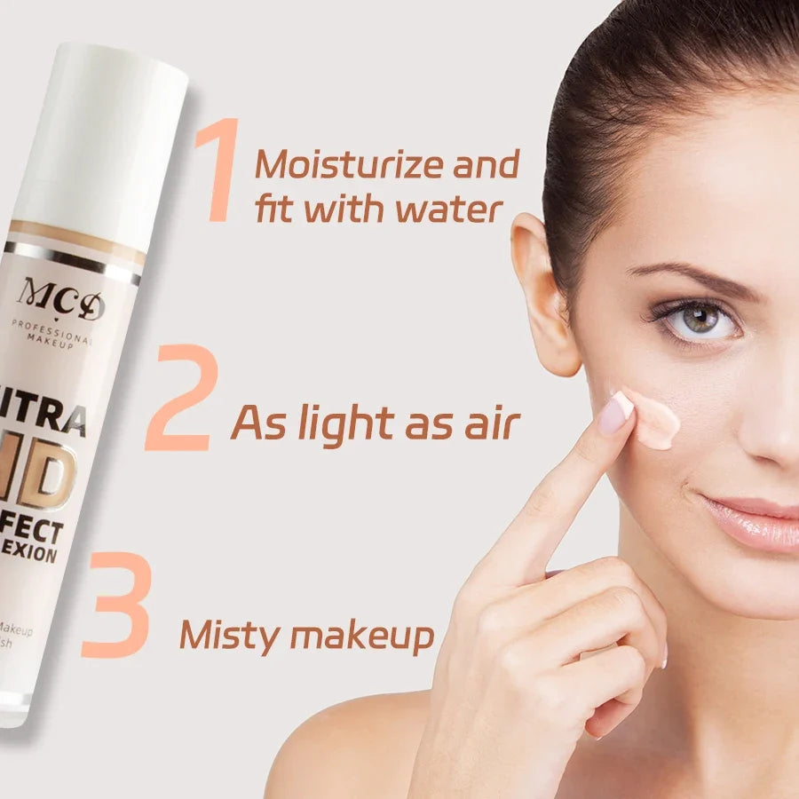 9 Shade Full Coverage Concealer Liquid Foundation  makeup high coverage  Base makeup  cushion Foundation cream  Natural Matte