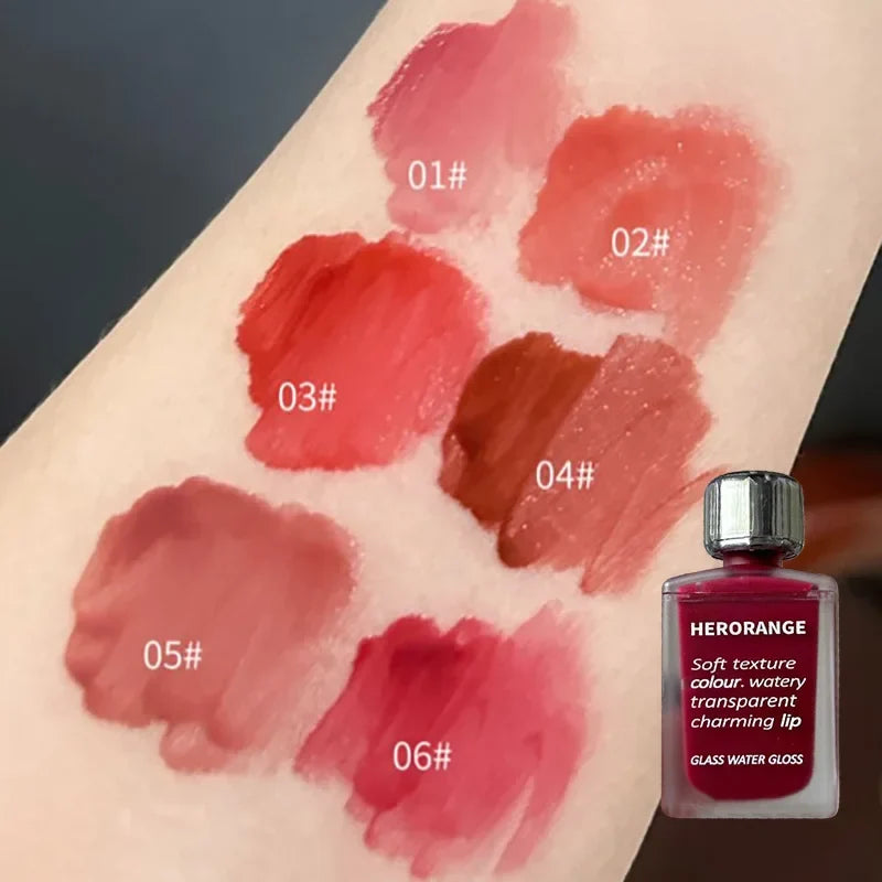 Punk Juice Red Lip Gloss Black Mirror Water Light Lip Glaze Jelly Glass Lip Oil Waterproof Lipstick Nude Clear Tint Makeup