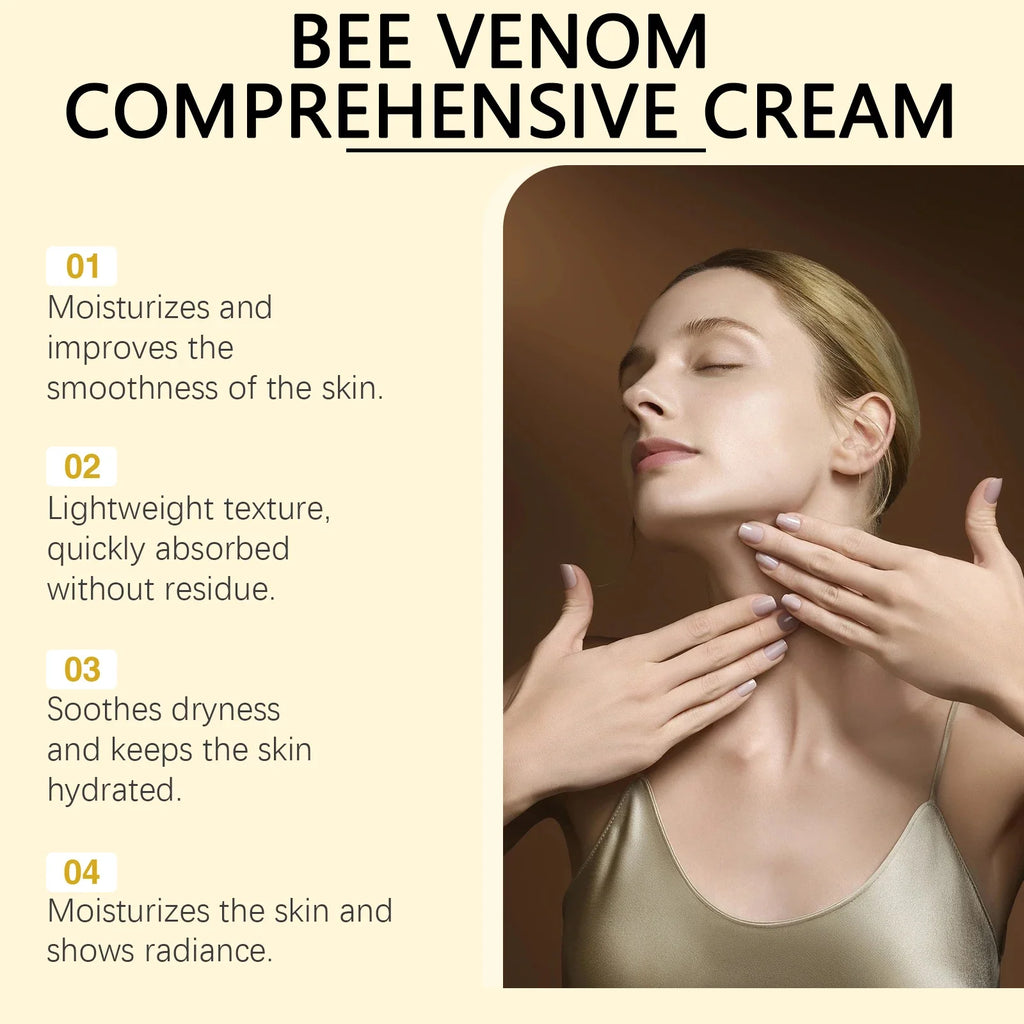Bee Venom Skin Moisturizer Nourish Dryness Skin Anti Cellulite Firming Brightening Smoothing Body & Face Care Creams Non-Greasy