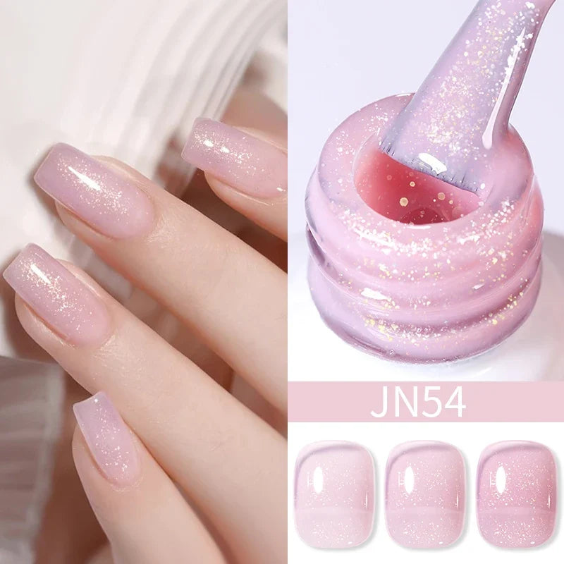 BORN PRETTY 10ml Blood Red Jelly Gel Nail Polish Halloween Nails Art Gel Polish Sheer Translucent Nail Gel for Winter Manicure