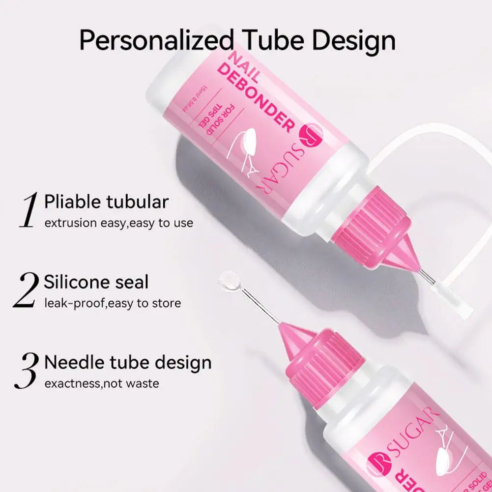 15ML Nail Glue Remover for Press on Acetone Free Nail Polish Remover Multi-Functional Remover for Nails Tips Gentle Glue Remover