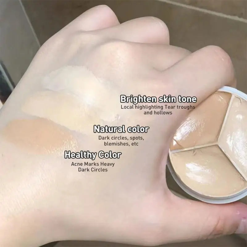 Sweet Mint 3-Color Concealer Palette - Waterproof Cream