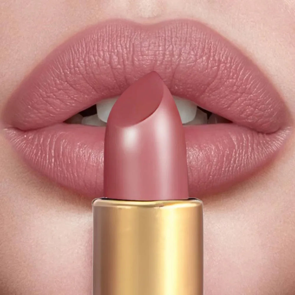 6-Color Matte Lipstick Set, Non-Fading, Non-Stick Cup Long-Lasting Velvet Finish, Smooth Matte Lip Color Waterproof Smudge-proof