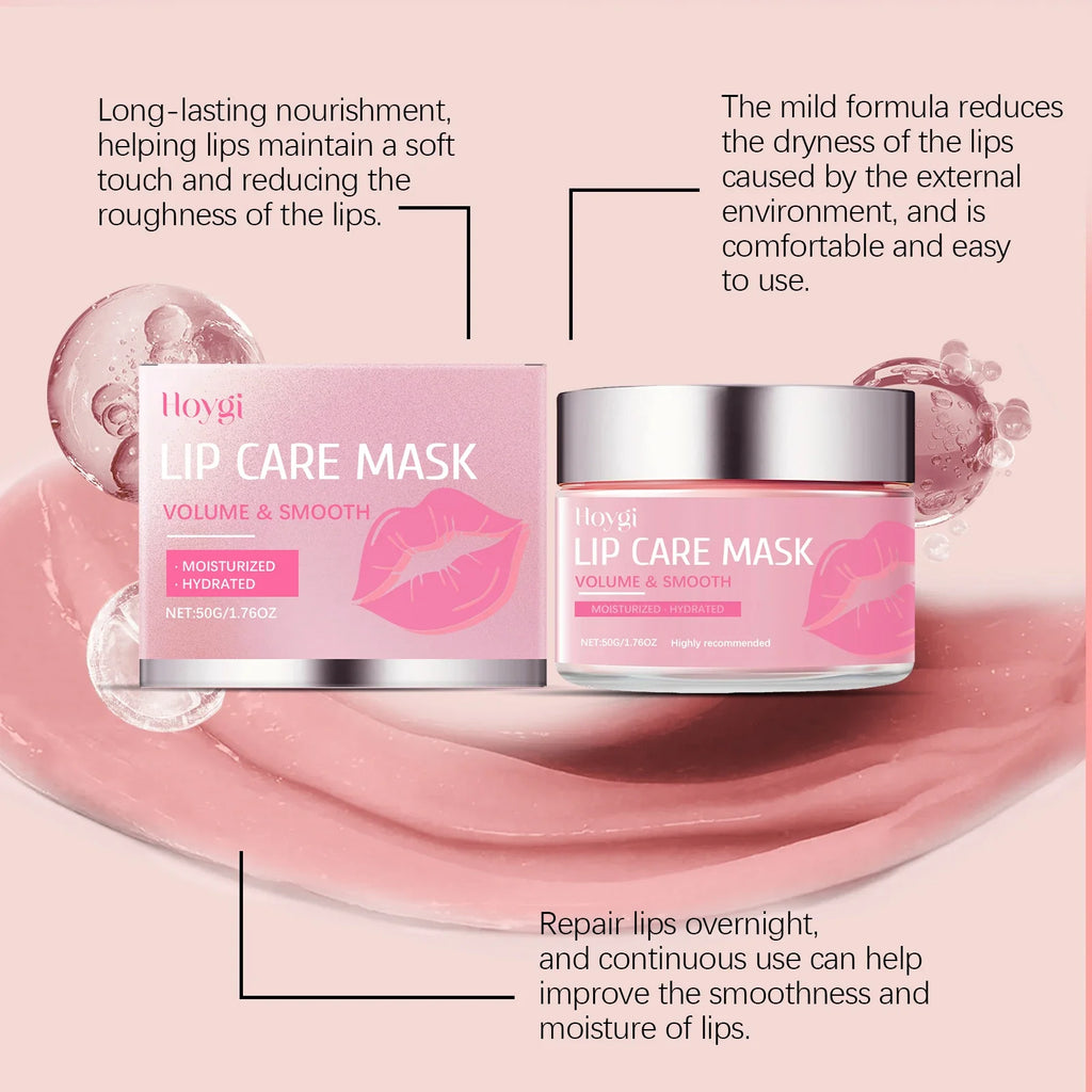 HOYGI Sleep Lip Mask Deep Hydration Lasting Moisturizing Exfoliation Night Lips Care Maintenance Fades Lip Lines Anti Cracked