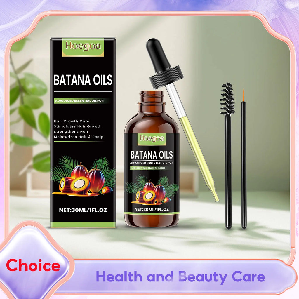 Batana Oil for Hair Growth Revitalizing Strengthening Nourish Damaged Hair Scalp Treatment Add Volume Thicker Stronger Hair Care